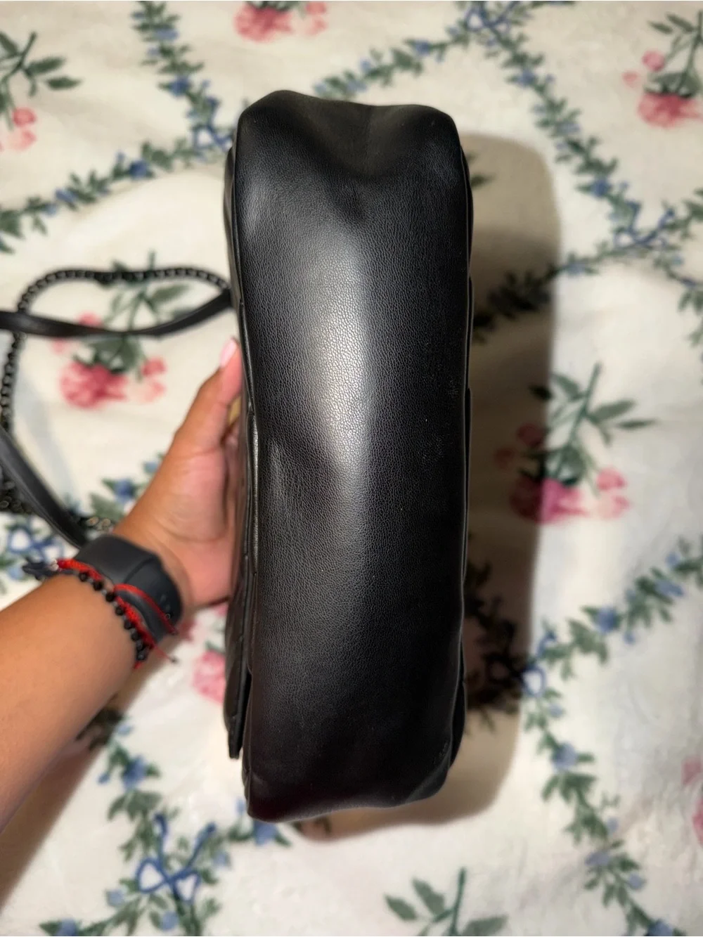 DKNY Black Quilted Crossbody Bag with Chain Strap